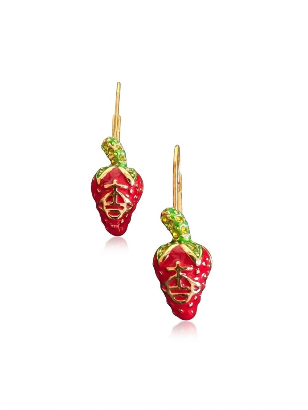 Vivienne Westwood Leonela Strawberry Drop Earrings - EUC!